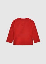 Mayoral Red Bow Print Long Sleeve T-Shirt | Casa Childrenswear