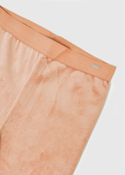Mayoral Pink Velvet Leggings | Casa Childrenswear