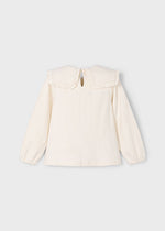 Mayoral Cream Flower Print Blouse | Casa Childrenswear