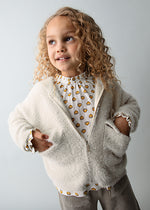 Mayoral Beige Furry Knit Sweater | Casa Childrenswear