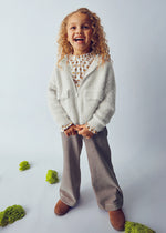 Mayoral Beige Furry Knit Sweater | Casa Childrenswear