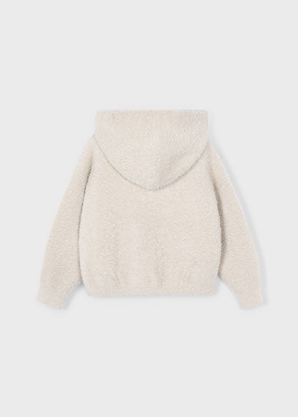 Mayoral Beige Furry Knit Sweater | Casa Childrenswear
