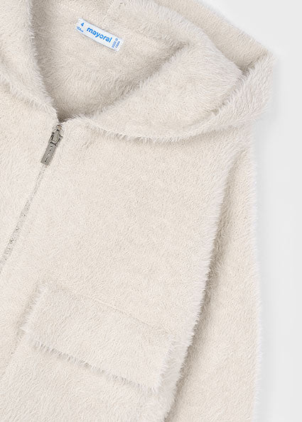 Mayoral Beige Furry Knit Sweater | Casa Childrenswear