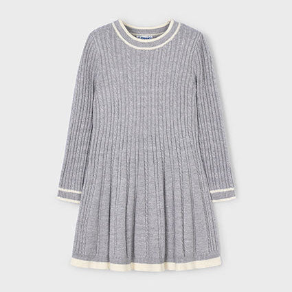 Mayoral Grey Knitted Dress | Casa Childrenswear