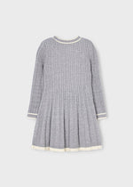 Mayoral Grey Knitted Dress | Casa Childrenswear