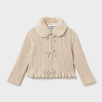 Beige Faux Fur Cardigan
