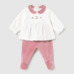 Mayoral Baby Girls Pink & White Legging Set | Casa Childrenswear