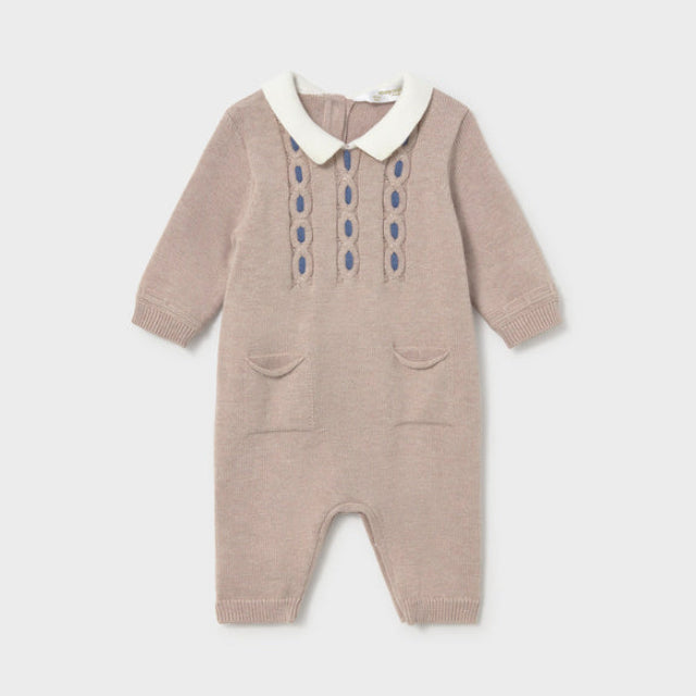 Mayoral Baby Boys Brown Romper | Casa Childrenswear