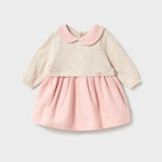 Mayoral Baby Girls Pink & White Knit Dress | Casa Childrenswear