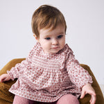 Mayoral Baby Girls Pink Velvet Dress | Casa Childrenswear