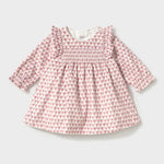 Mayoral Baby Girls Pink Velvet Dress | Casa Childrenswear