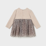 Mayoral Beige Tulle Leopard Dress | Casa Childrenswear