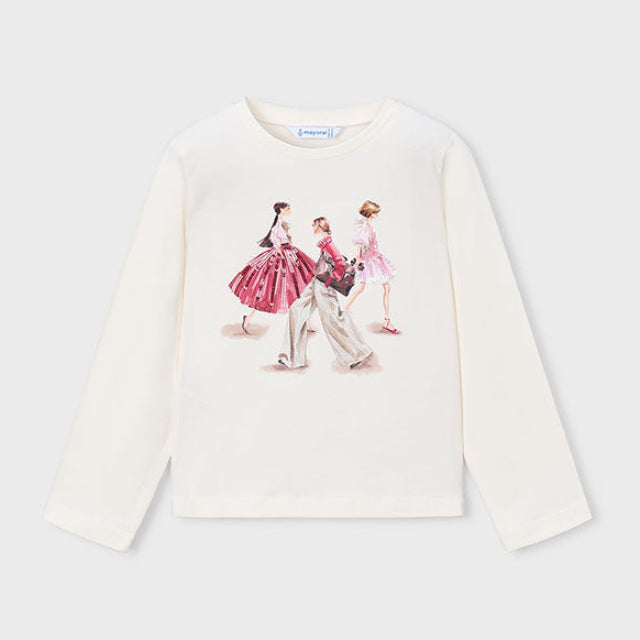 Mayoral White & Pink Friends T-Shirt | Casa Childrenswear
