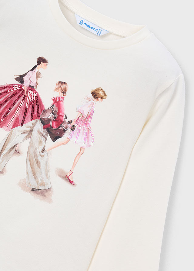 Mayoral White & Pink Friends T-Shirt | Casa Childrenswear