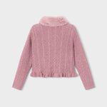 Pink Faux Fur Cardigan