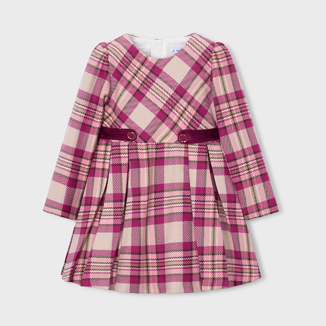 Mayoral Pink Plaid Dress | Casa Childrenswear