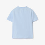 Burberry Boys Ice Blue T-Shirt with Stamp Logo | Casa Childrenswear