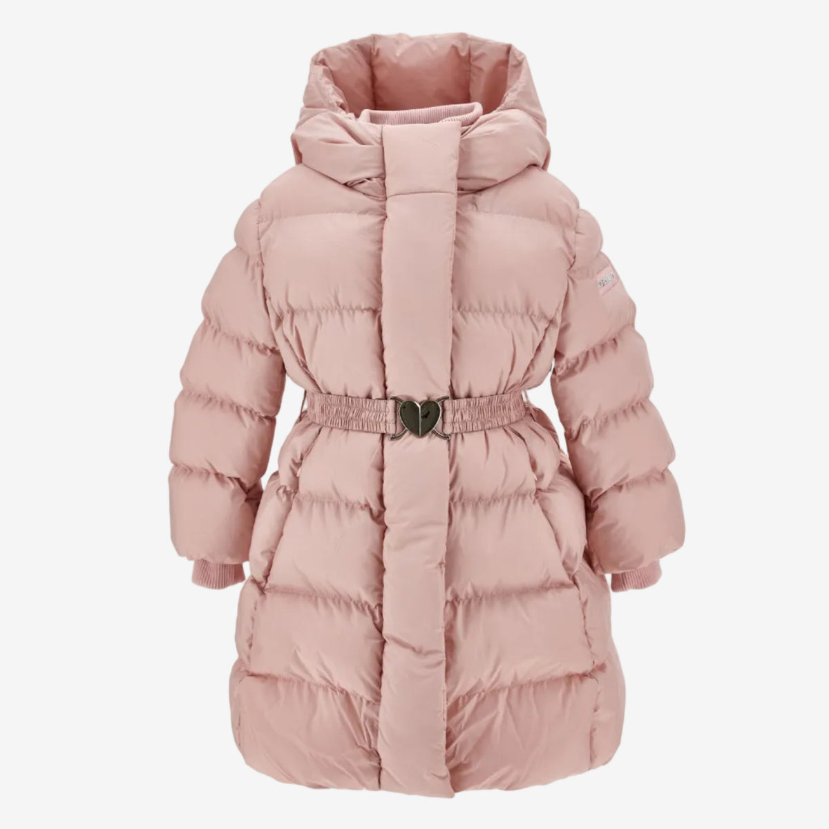Monnalisa Girls Pink Long Jacket with Belt | Casa Childrenswear
