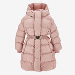 Monnalisa Girls Pink Long Jacket with Belt | Casa Childrenswear