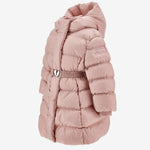 Monnalisa Girls Pink Long Jacket with Belt | Casa Childrenswear
