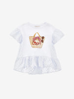 Monnalisa Holiday White Maxi T-Shirt | Casa Childrenswear