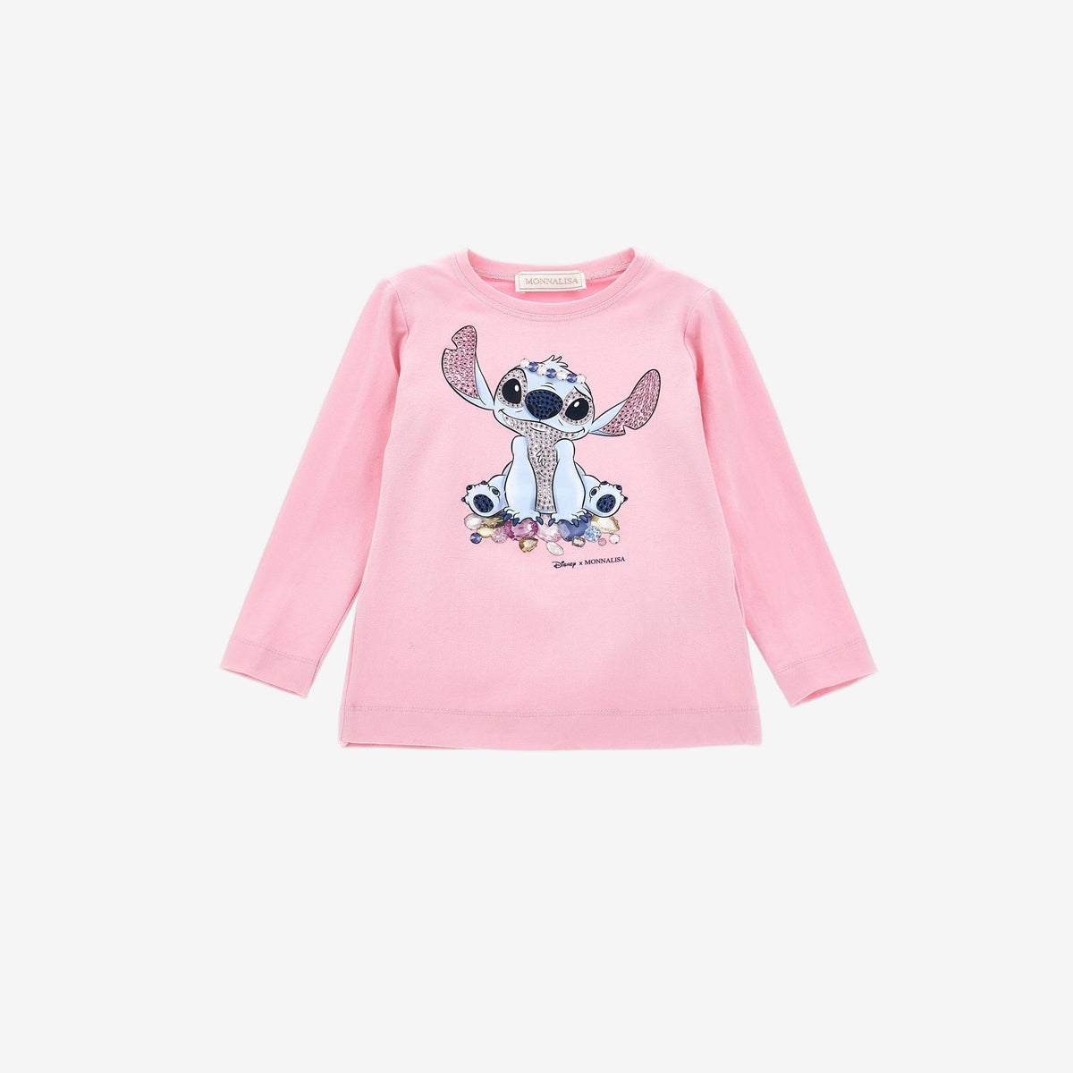 Monnalisa Lilo & Stitch Long Sleeve T-Shirt | Casa Childrenswear
