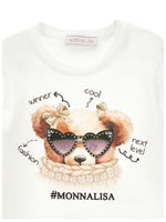 Monnalisa Teddy Sunglasses Long Sleeve T-Shirt | Casa Childrenswear