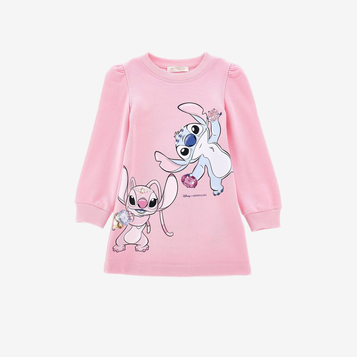 Monnalisa Lilo & Stitch Print Dress | Casa Childrenswear