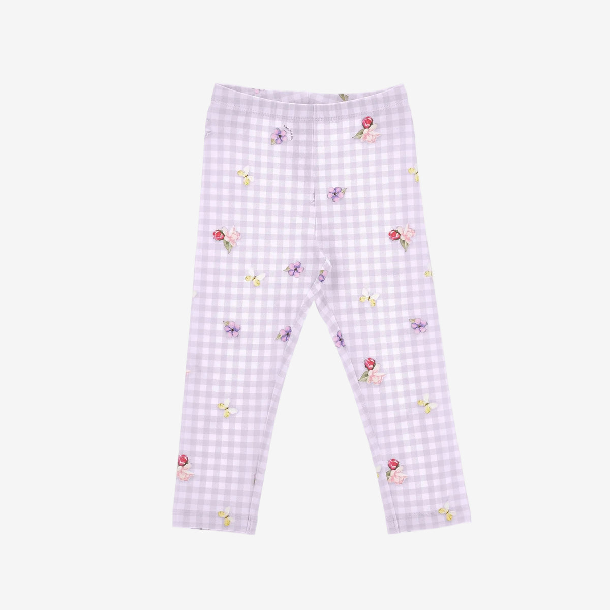 Monnalisa Girls Check Flower Print Leggings | Casa Childrenswear