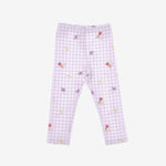 Monnalisa Girls Check Flower Print Leggings | Casa Childrenswear