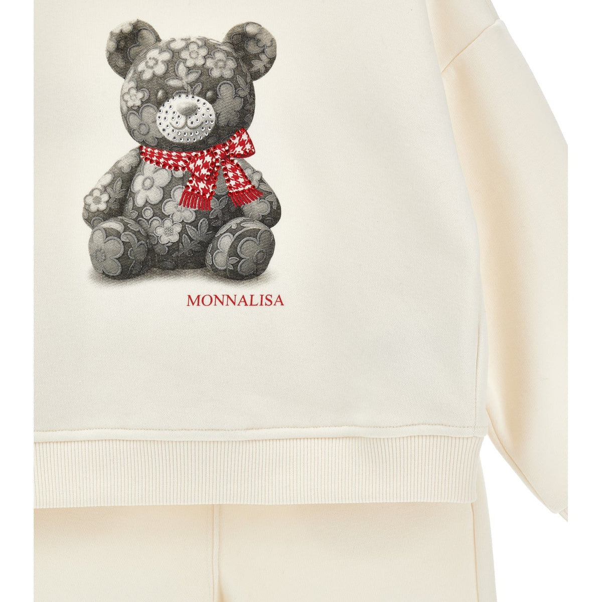 Monnalisa Girls Ivory Bear Tracksuit | Casa Childrenswear