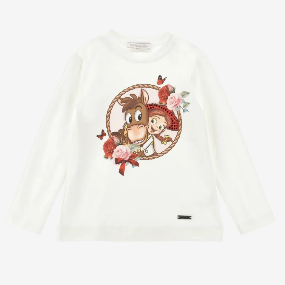 Monnalisa Girls White Jessie & Bullseye Top | Casa Childrenswear