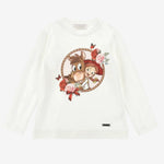 Monnalisa Girls White Jessie & Bullseye Top | Casa Childrenswear