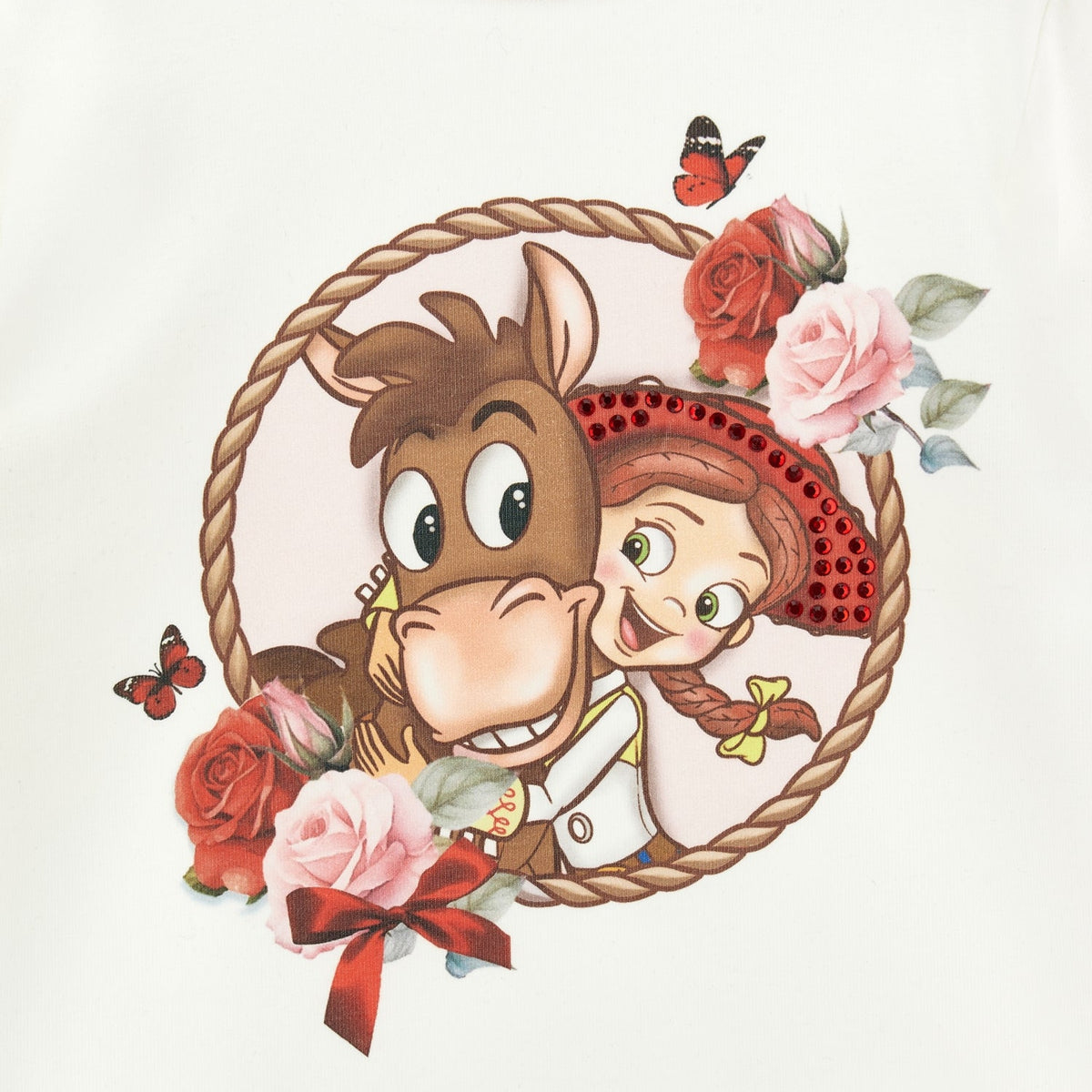 Monnalisa Girls White Jessie & Bullseye Top | Casa Childrenswear