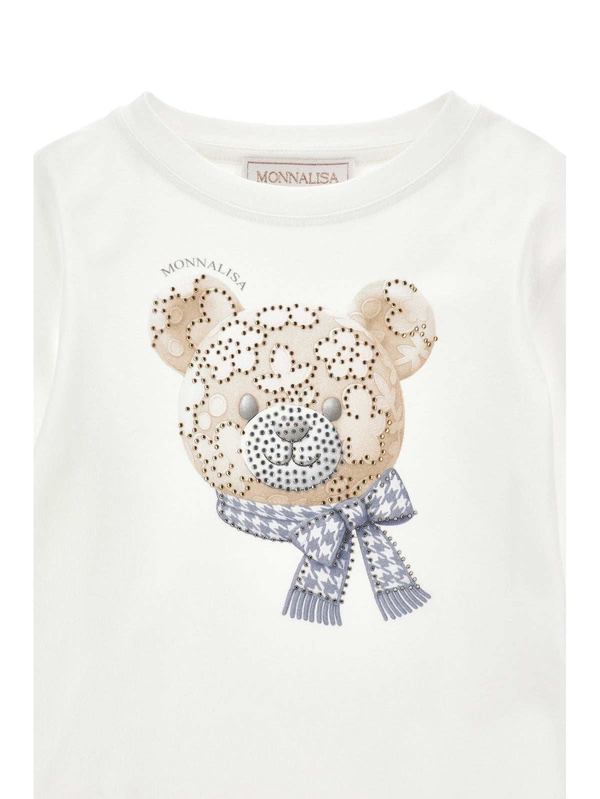 Girls White Bear Top