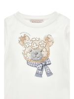 Girls White Bear Top