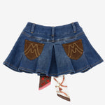Monnalisa Girls Denim Skirt with Bow | Casa Childrenswear