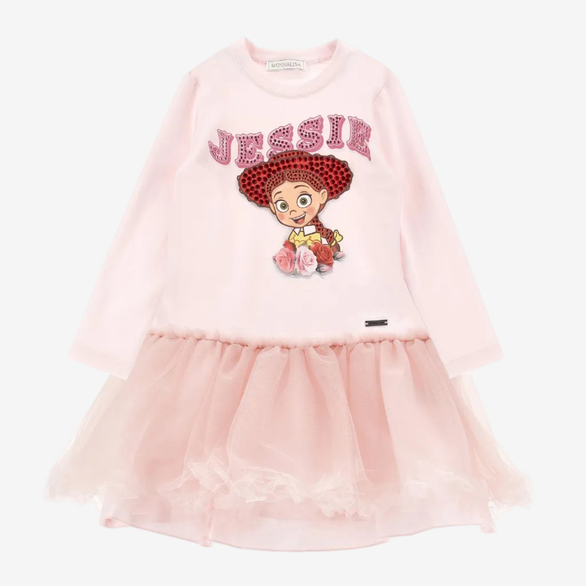 Monnalisa Girls Pink Jessie Tulle Dress | Casa Childrenswear