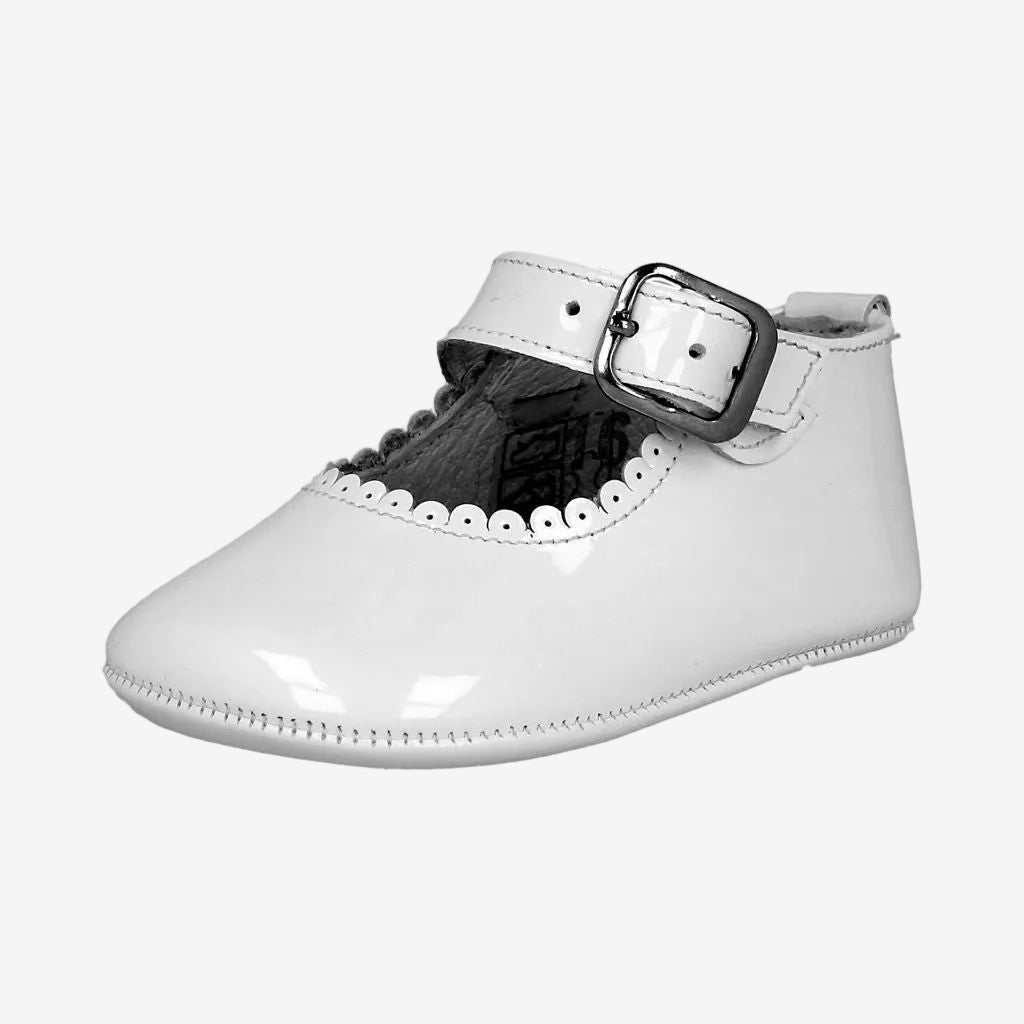 Andanines White Patent Mary Jane Soft Sole | Casa Childrenswear