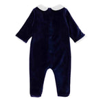 Adriana Mae Footie Velour Royal | Casa Childrenswear
