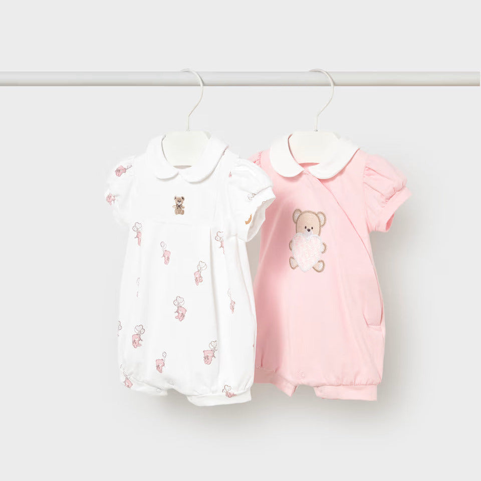 Mayoral Baby Girls Rose 2 Piece Romper Set | Casa Childrenswear