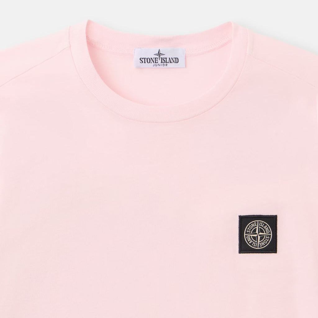 Stone Island Pink Compass Logo T-Shirt | Casa Childrenswear