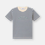 Stone Island Navy & Beige Striped T-Shirt | Casa Childrenswear
