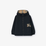 Boys Beige Reversible Check Jacket