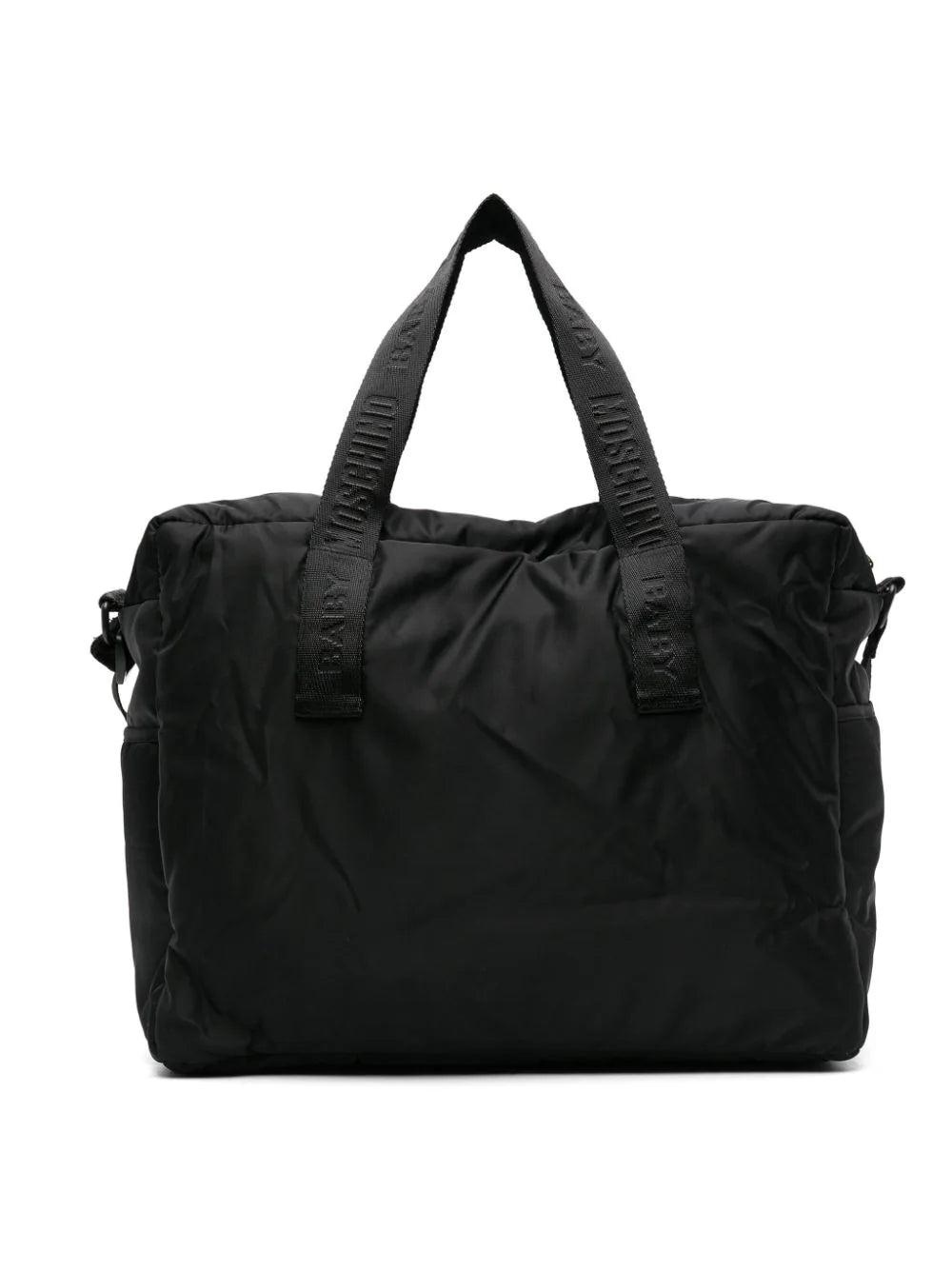 Moschino Baby Black Teddy Logo Changing Bag | Casa Childrenswear