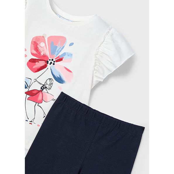 Mayoral Navy Floral Leggings Set | Casa Childrenswear