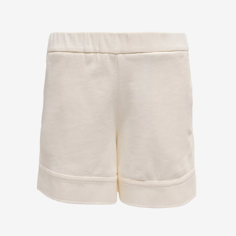 Beige shorts on a white background