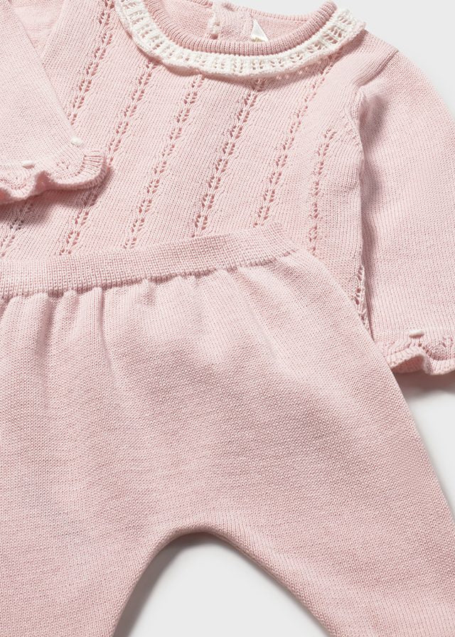 Mayoral Baby Girls Pink Knitted Leg Warmer Set | Casa Childrenswear
