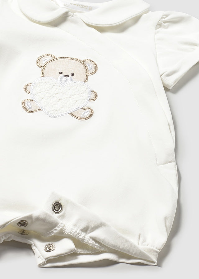 Mayoral Baby Natural 2 Piece Printed Romper Set | Casa Childrenswear