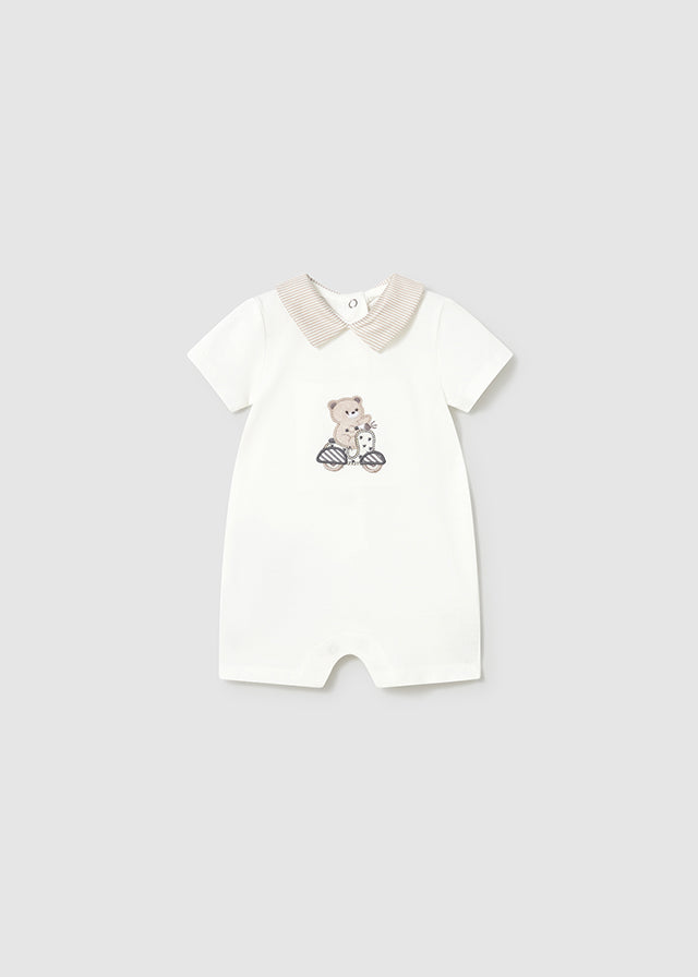 Mayoral Natural Bear Prints 2 Piece Romper Set | Casa Childrenswear